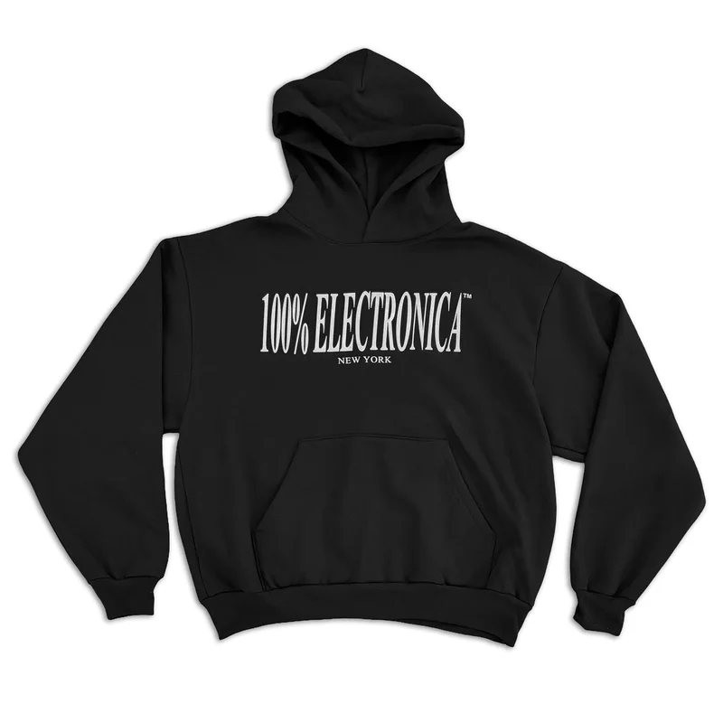 100% Electronica Hoodie - Black