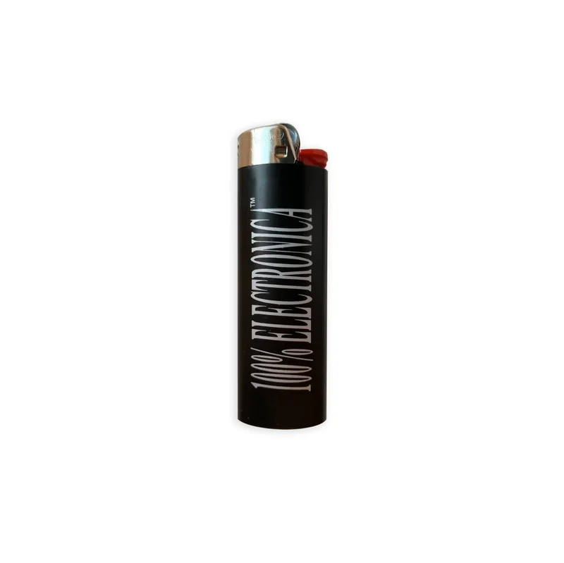 100% Electronica Logo Bic Lighter