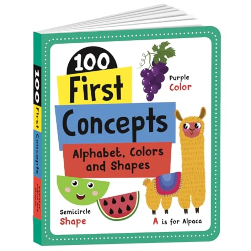 100 First Concepts: Alphabet, Shapes and Colors : Board Book of First 100 Important Concepts for PreSchool Kids, Toddlers [Penguin Early Learning Series]