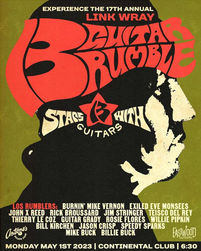 13 Guitar Rumble at Continental Club - 2023 (Poster)