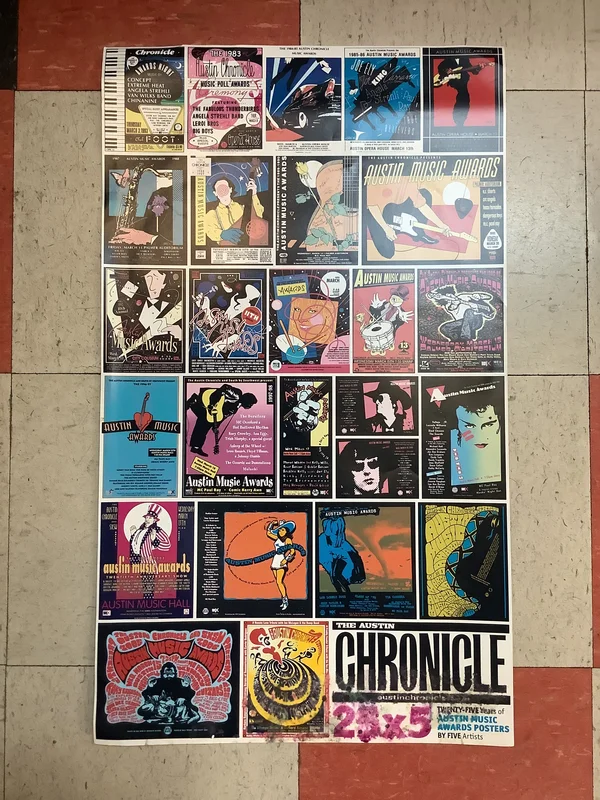25 Years of Austin Music Awards Posters Collage (Poster)