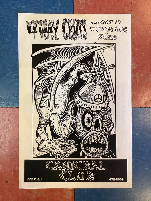 4 Way Cross at Cannibal Club - 1989 (Poster)