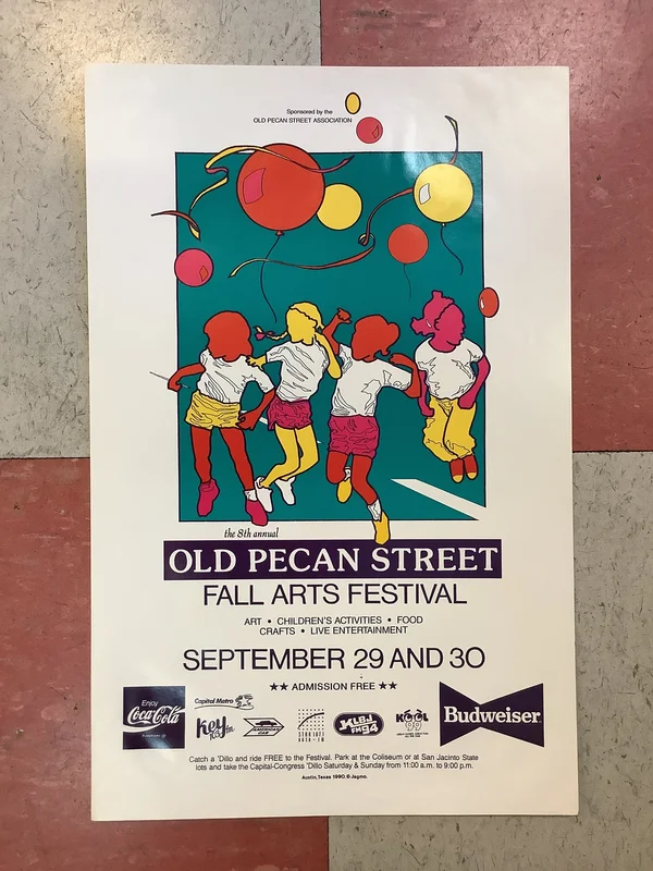 8th Annual Old Pecan Street Fall Arts Festival - 1990 (Poster)