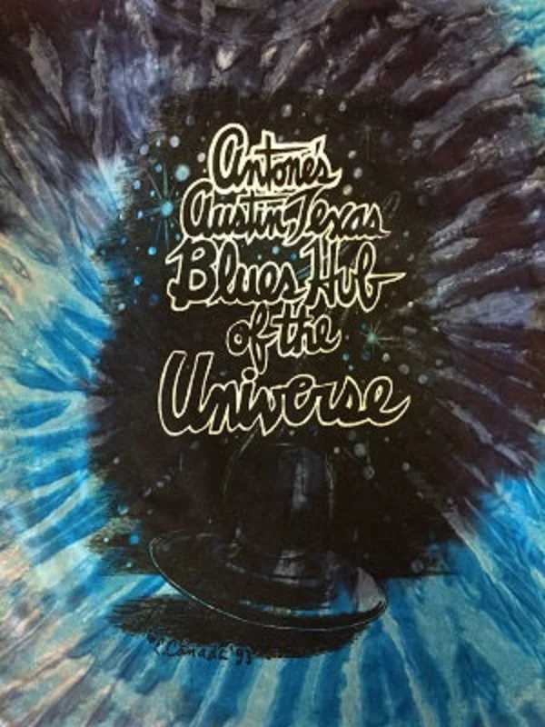 Antone's Blues Hub Of The Universe T-Shirt Blue Tie Dye