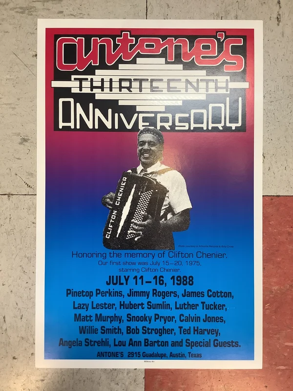 Antone's Nightclub 13th Anniversary - 1988 (Poster)