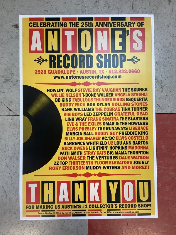 Antone's Record Shop 25th Anniversary - 2012 (Poster)
