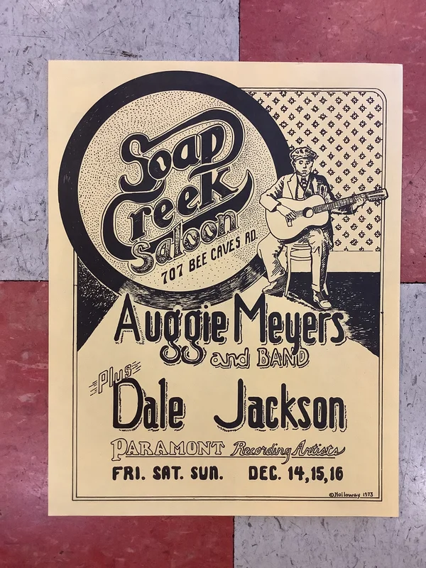 Auggie Meyers and Dale Jackson at Soap Creek Saloon - 1973 (Poster)
