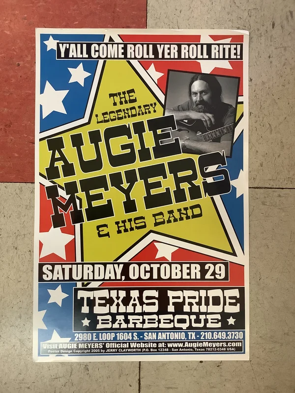 Augie Meyers at Texas Pride Barbecue - 2005 (Poster)