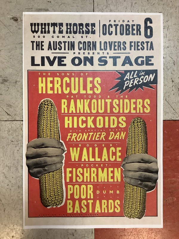 Austin Corn Lovers Fiesta at White Horse (Poster)