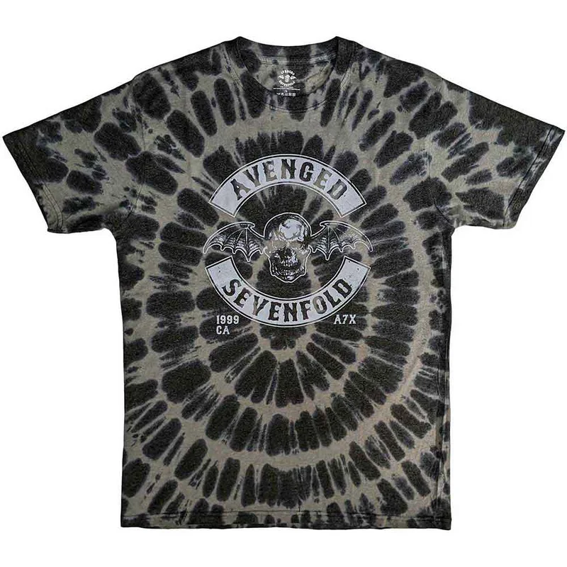 Avenged Sevenfold Unisex T-Shirt: Deathbat Crest Charcoal Grey