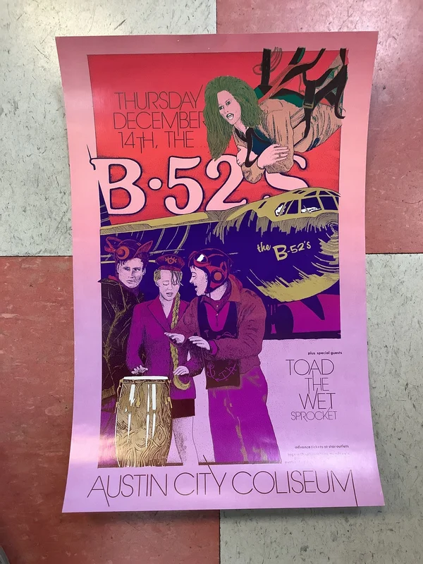 B-52s at Austin City Coliseum - 1989 (Poster)