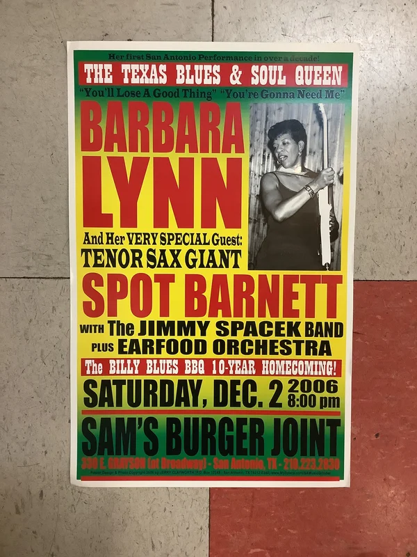 Barbara Lynn at Sam's Burger Joint - 2006 (Poster)