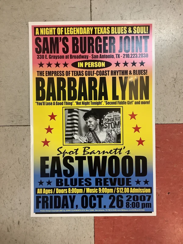 Barbara Lynn at Sam's Burger Joint - 2007 (Poster)
