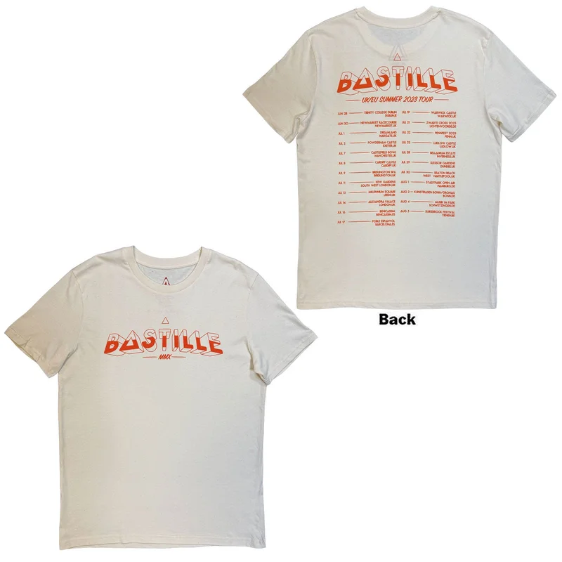 Bastille Unisex T-Shirt: Summer UK & EU Tour 23 Natural
