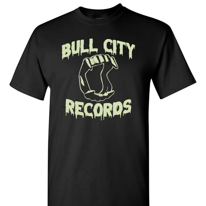 BCR Glow-In-The-Dark Plastic Fangs Black T-shirt