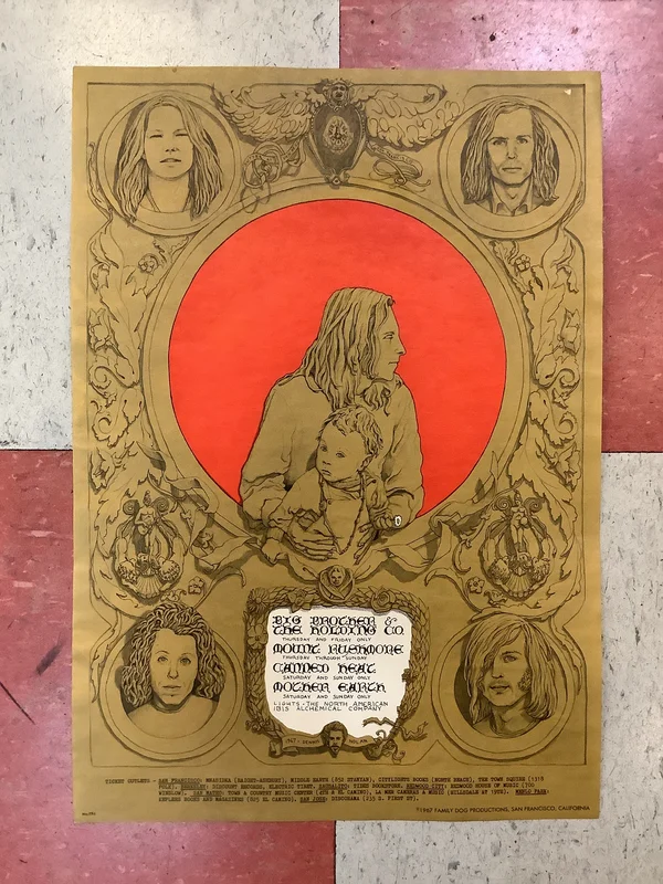 Big Brother and The Holding Company at Avalon Ballroom - 1967 (Poster)