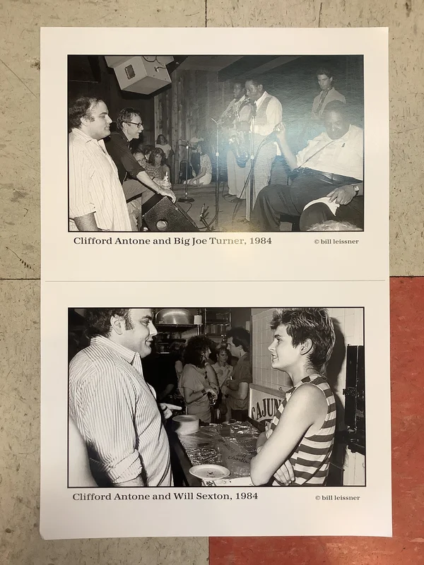 Bill Leissner Photo - Clifford Antone, Big Joe Turner, & Will Sexton - 1984