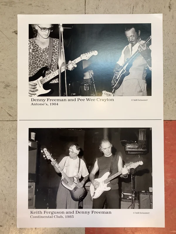 Bill Leissner Photo - Denny Freeman, Pee Wee Crayton, and Keith Ferguson - 1984 & 1985