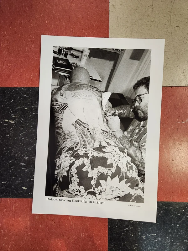 Bill Leissner Photo - Rollo drawing Godzilla on Prince