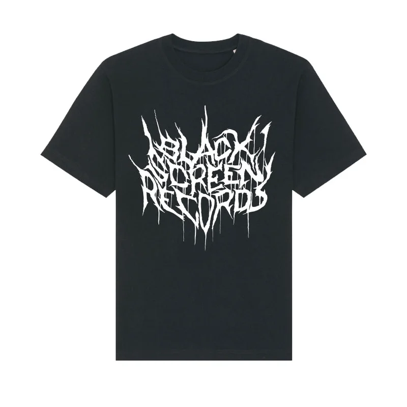 Black Screen Records  Black Metal Logo  T-Shirt [Black]