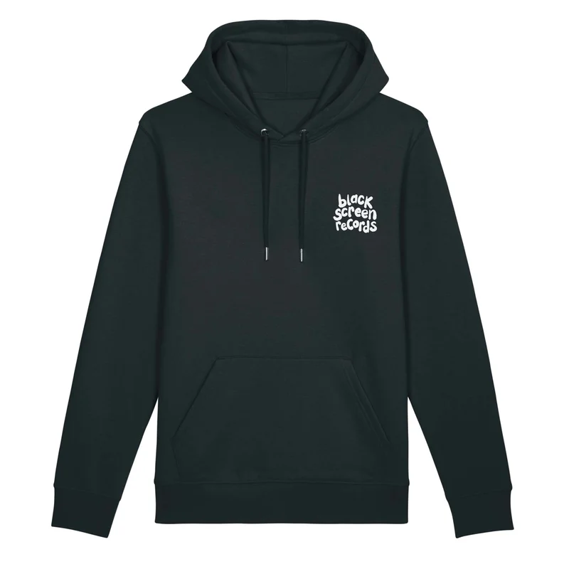 Black Screen Records Logo  Hoodie  Embroidered [Black]