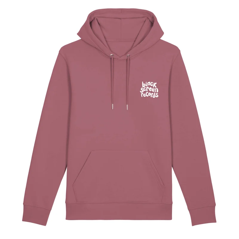 Black Screen Records Logo  Hoodie  Embroidered [Hibiscus]