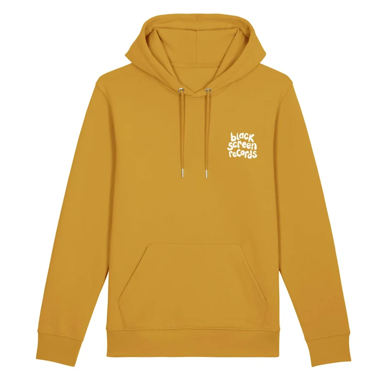 Black Screen Records Logo  Hoodie  Embroidered [Ochre]