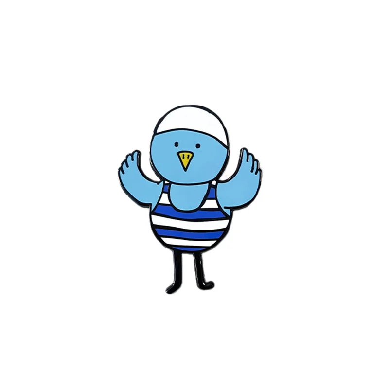 Blue Prince Swim Bird Pin