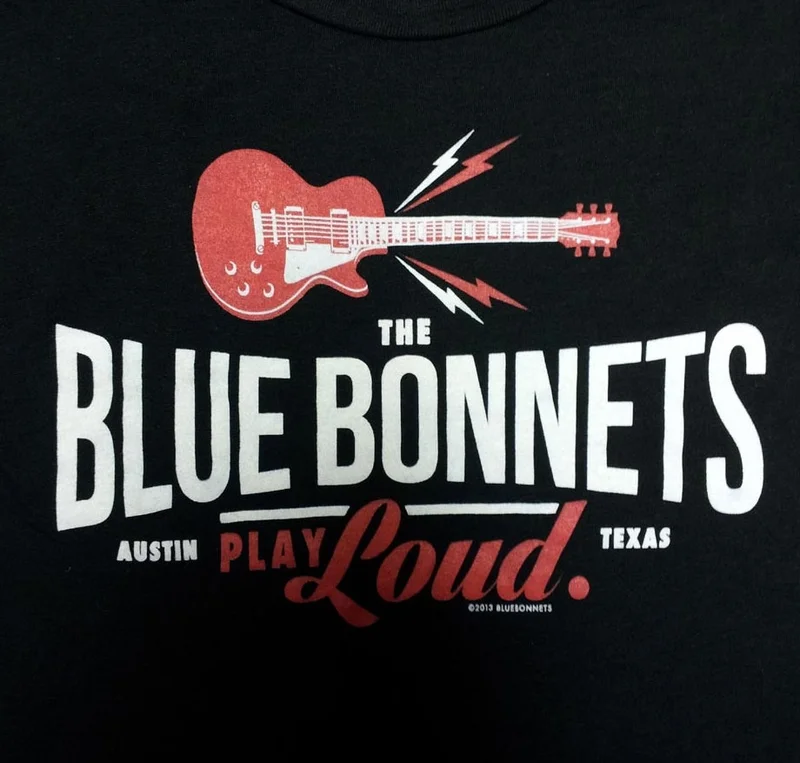 Bluebonnets Play Loud T-Shirt Black