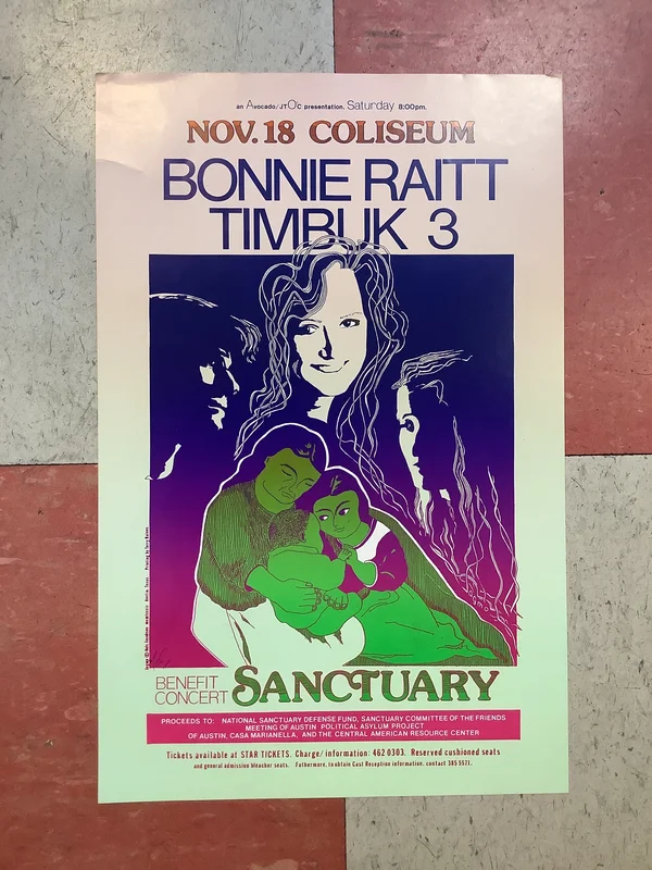 Bonnie Raitt and Timbuk 3 at The Coliseum - 1989 (Poster)
