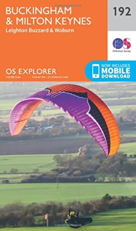 Buckingham & Milton Keynes Map | Leighton Buzzard & Woburn | Ordnance Survey | OS Explorer Map 192 | England | Walks | Hiking | Maps | Adventure