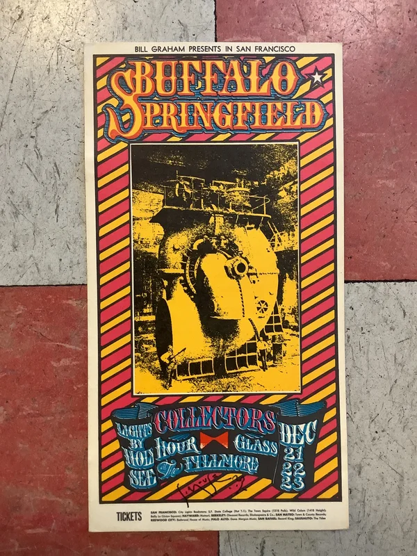 Buffalo Springfield at The Fillmore - 1967 (Postcard)