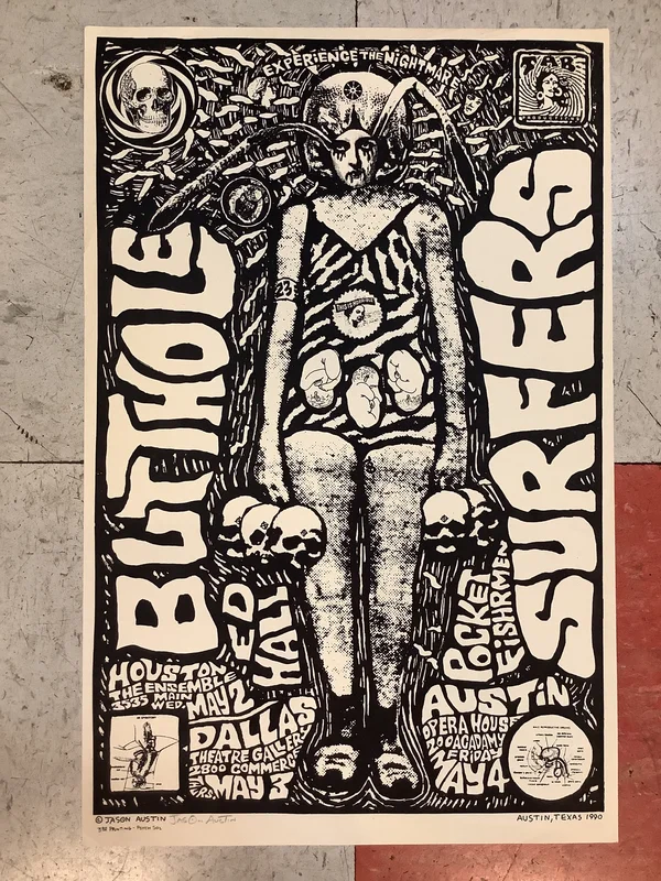 Butthole Surfers Texas Tour - 1990 (Poster)