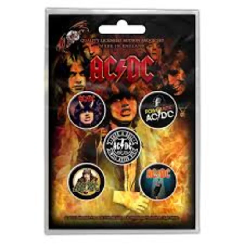 Button Badge Set: AC/DC (officially licensed)