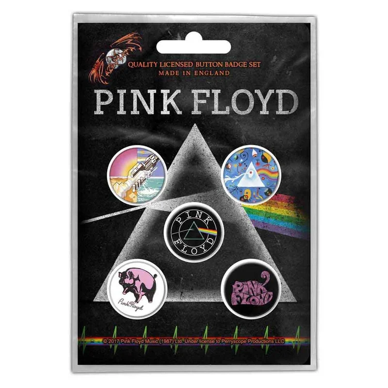 Button Badge Set: PInk Floyd-Prism (officially licensed)