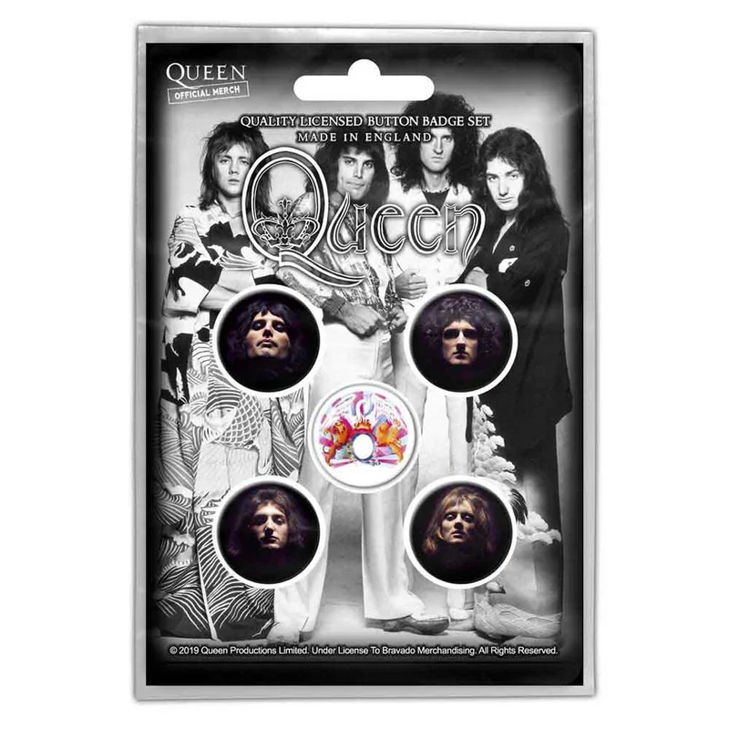Button Badge Set: Queen-Faces (officially licensed)