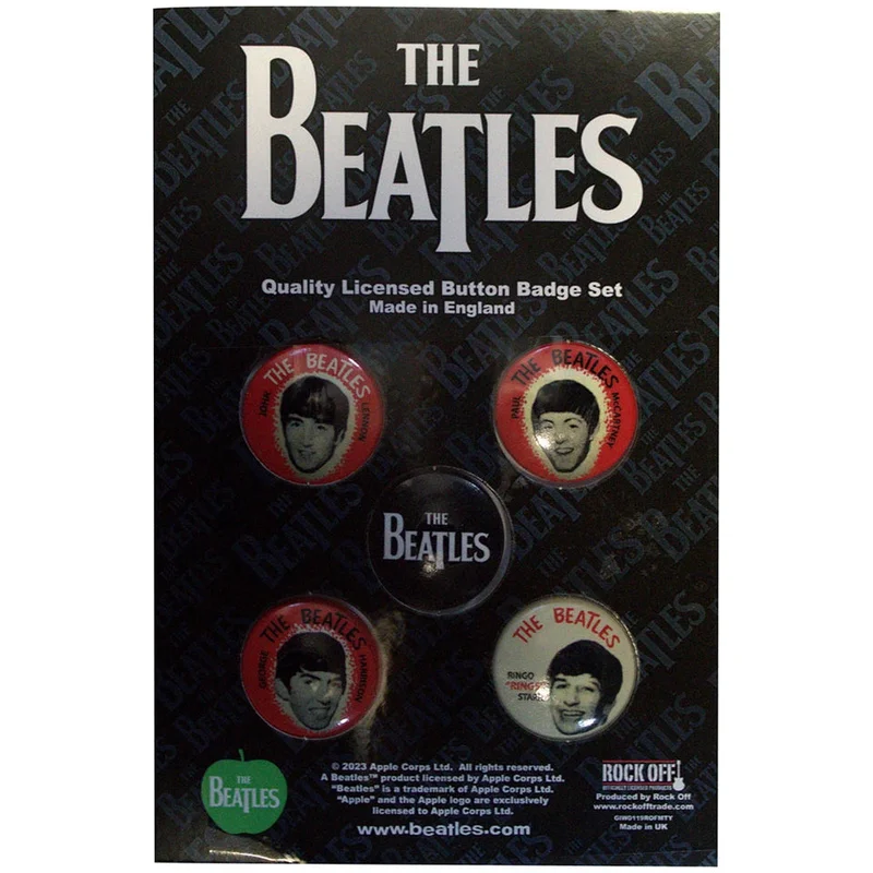 Button Badge Set: The Beatles (officially licensed)