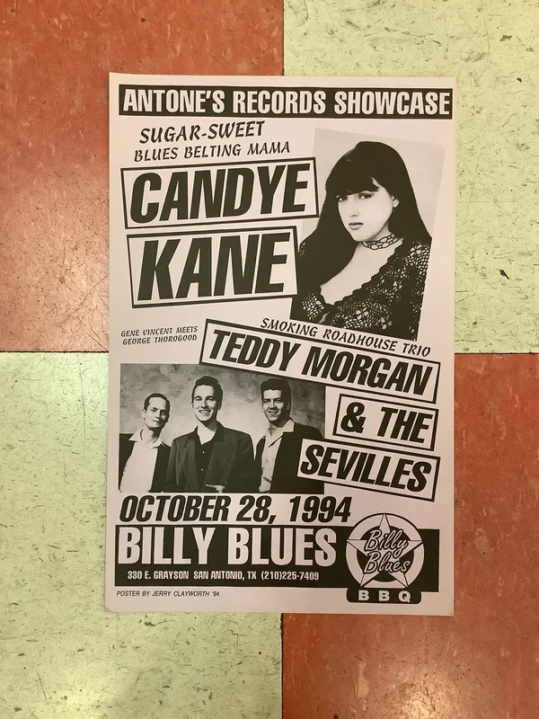 Candy Kane, Teddy Morgan & The Sevilles at Billy Blues - 1994 (Poster)