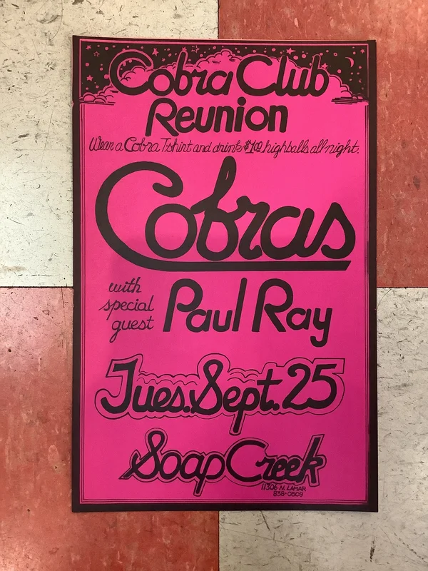 Cobras at Soap Creek Saloon (Poster)