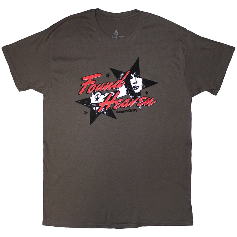Conan Gray Unisex T-Shirt: Found Heaven Stars Charcoal Grey