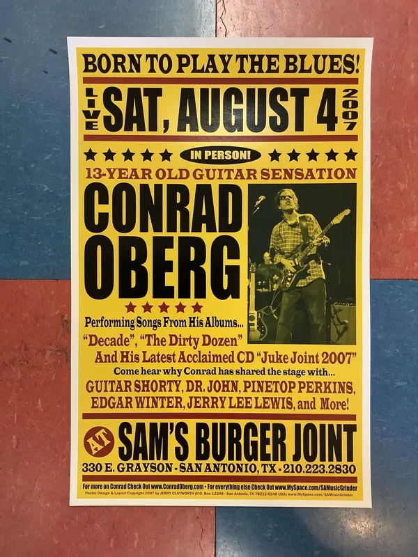 Conrad Oberg at Sam's Burger Joint - 2007 (Poster)