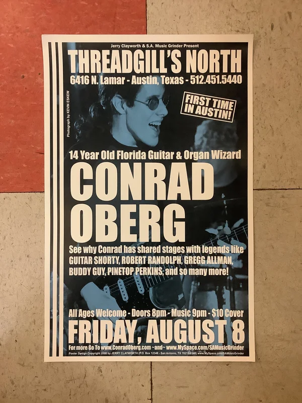 Conrad Oberg at Threadgill's North - 2008 (Poster)