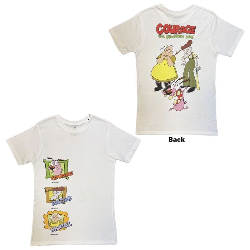 Courage The Cowardly Dog Unisex T-Shirt: F&B Jumbo White