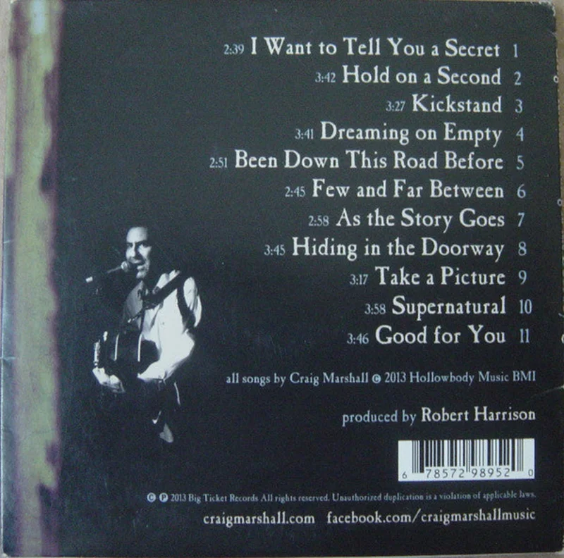 Craig Marshall - Hiding In The Doorway (CD)