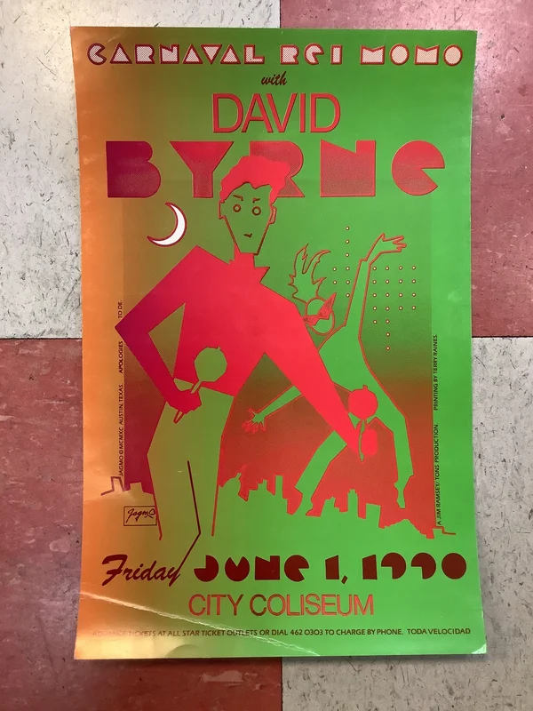 David Byrne at City Coliseum - 1990 (Poster)