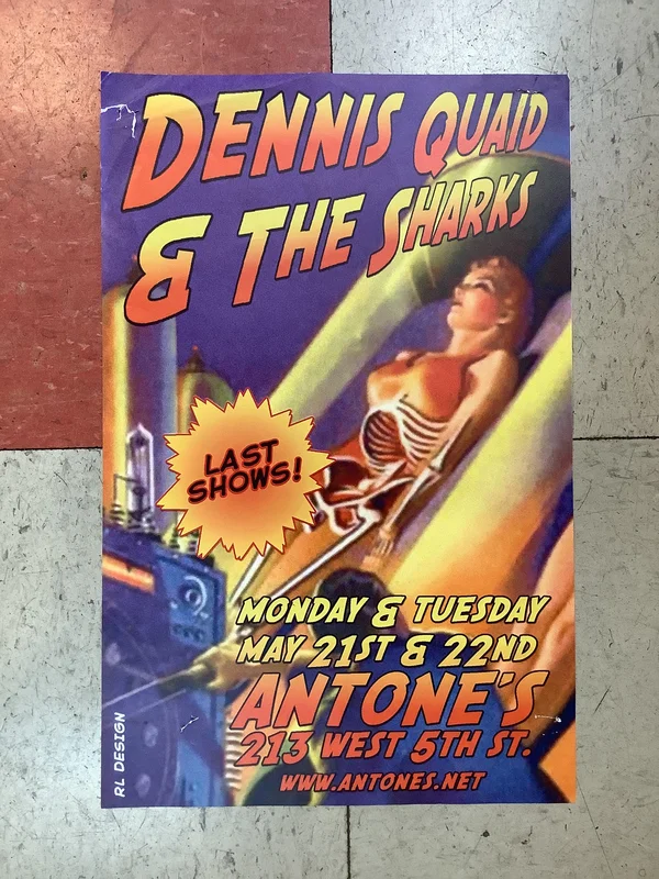 Dennis Quaid & The Sharks at Antone's Nightclub (Poster)