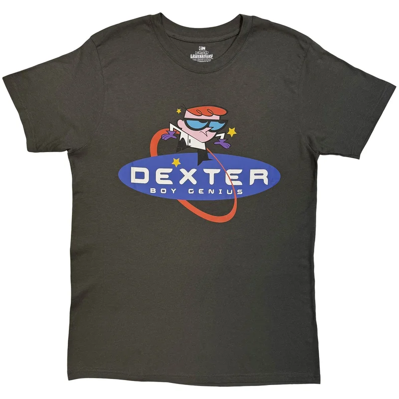 Dexters Laboratory Unisex T-Shirt: Boy Genius Charcoal Grey