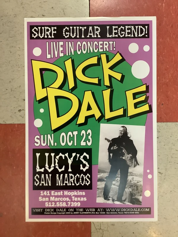 Dick Dale at Lucy's - 2005 (Poster) Purple