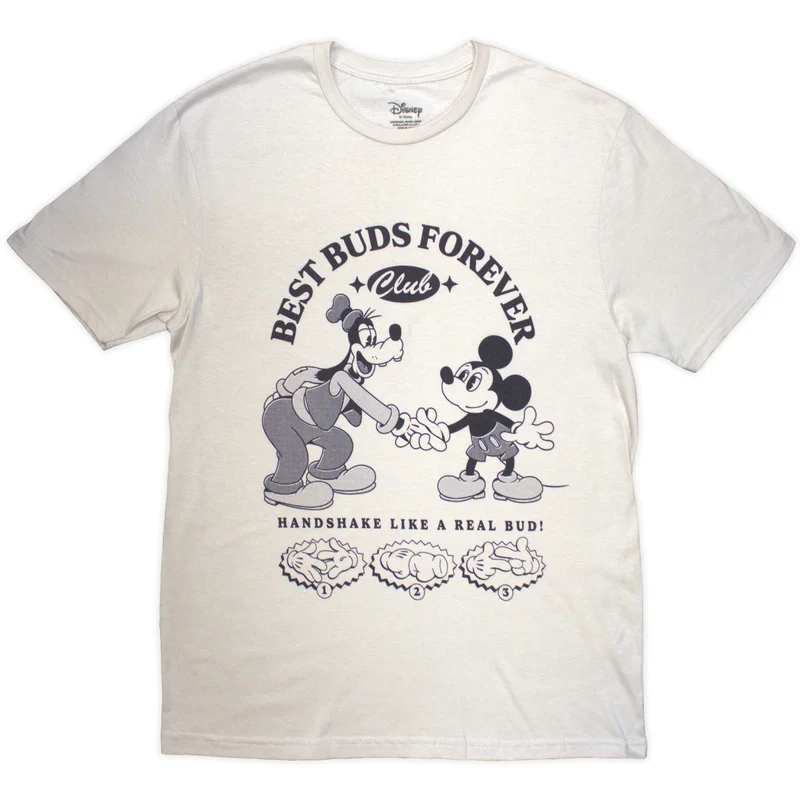 Disney Unisex T-Shirt: MM Best Buds Forever Club Natural