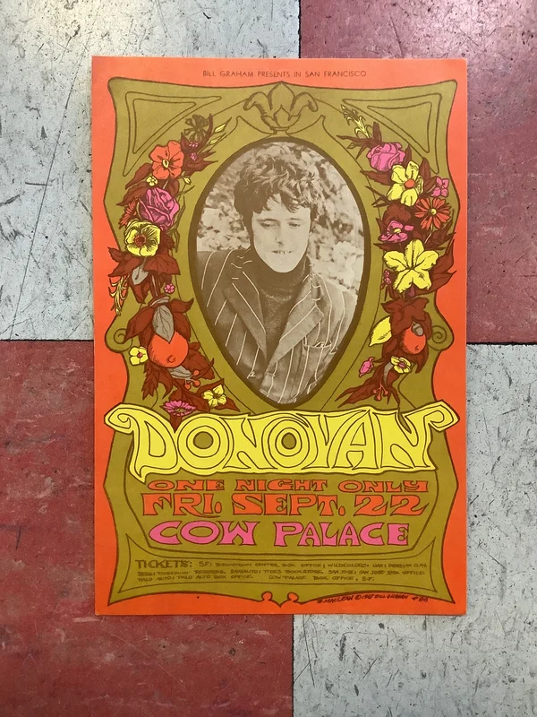 Donovan at Cow Palace - 1967 (Postcard)